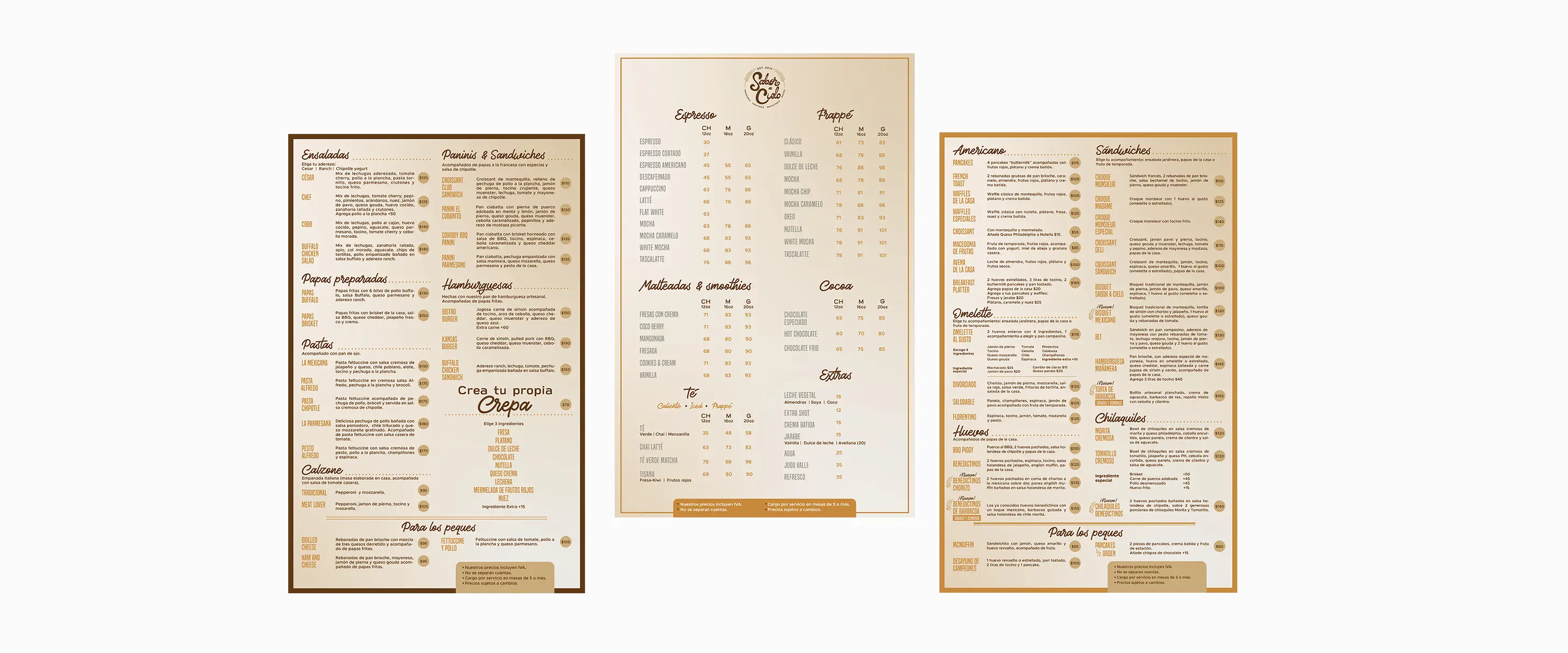 diseño de menu sac